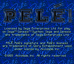 Title screen of Pele!