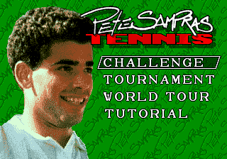 Title screen of Pete Sampras Tennis