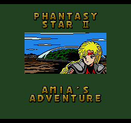 Title screen of Phantasy Star II - Amia's Adventure