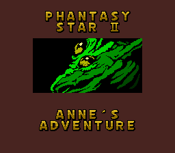 Title screen of Phantasy Star II - Anne's Adventure
