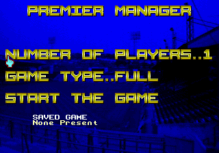 Title screen of Premier Manager