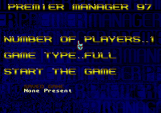 Title screen of Premier Manager 97