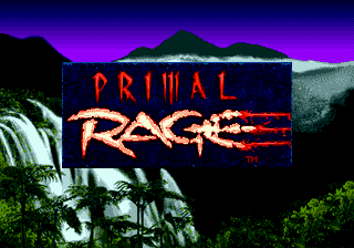 Title screen of Primal Rage