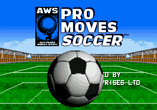 Title screen of Pro Moves Soccer