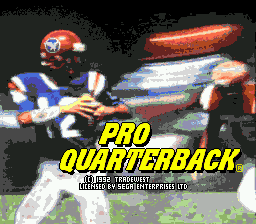 Title screen of Pro Quarterback