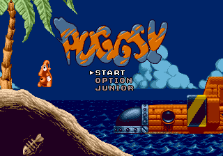 Title screen of Puggsy