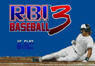 Title screen of R.B.I. Baseball 3