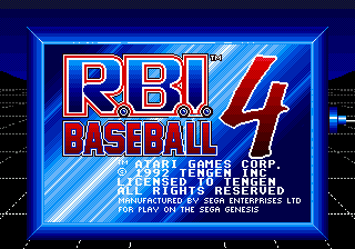 Title screen of R.B.I. Baseball 4