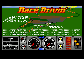 Title screen of Race Drivin'