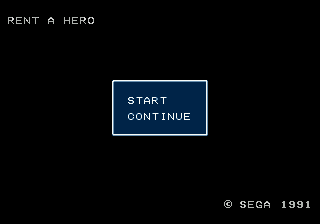 Title screen of Rent a Hero