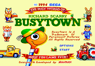 Title screen of Richard Scarry's Busytown