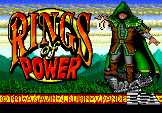 Title screen of Rings of Power