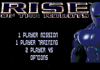 Title screen of Rise of the Robots