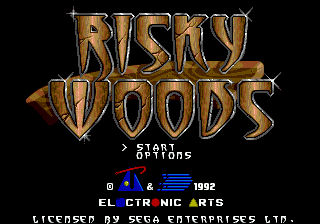 Title screen of Risky Woods