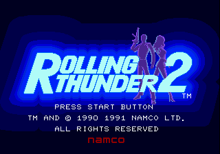Title screen of Rolling Thunder 2