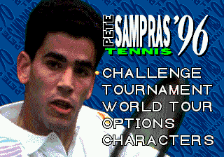 Title screen of Sampras Tennis 96