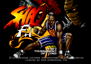 Title screen of Shaq-Fu