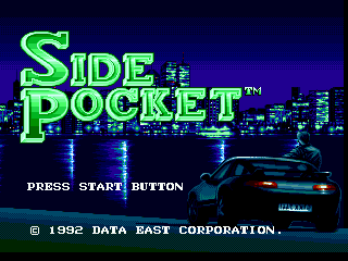 Title screen of Side Pocket