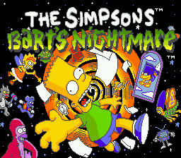 Title screen of The Simpsons - Bart's Nightmare
