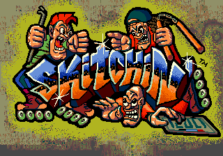 Title screen of Skitchin'