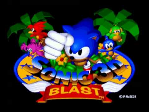 Title screen of Sonic 3D Blast