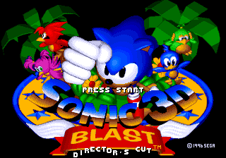 Title screen of Sonic 3D Blast - Director's Cut