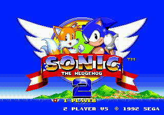 Title screen of Sonic the Hedgehog 2