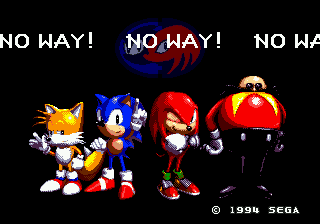 Title screen of Sonic & Knuckles + Sonic the Hedgehog