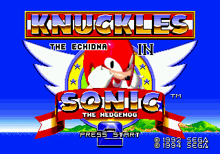 Title screen of Sonic & Knuckles + Sonic the Hedgehog 2