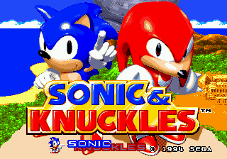 Title screen of Sonic & Knuckles