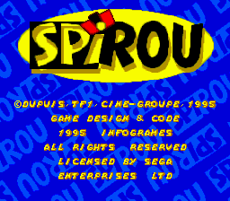 Title screen of Spirou