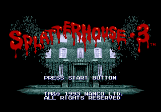 Title screen of Splatterhouse 3