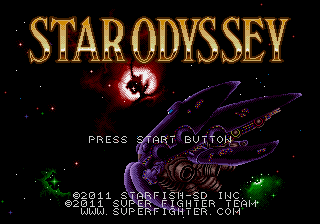 Title screen of Star Odyssey