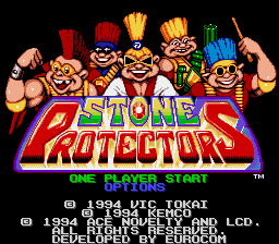 Title screen of Stone Protectors
