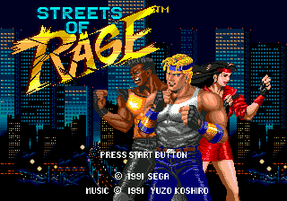 Title screen of Streets of Rage