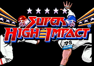 Title screen of Super High Impact