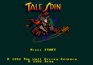 Title screen of TaleSpin
