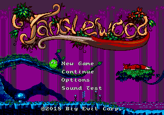 Title screen of Tanglewood