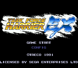 Title screen of Task Force Harrier EX