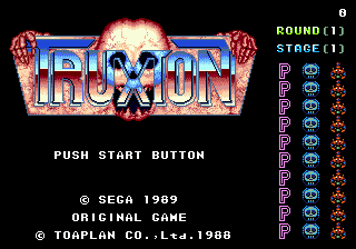 Title screen of Tatsujin ~ Truxton
