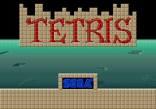Title screen of Tetris