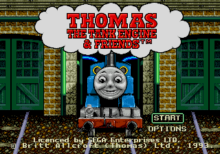 Title screen of Thomas the Tank Engine & Friends