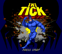 Title screen of The Tick