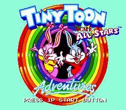 Title screen of Tiny Toon Adventures - ACME All-Stars