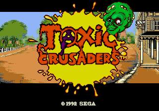 Title screen of Toxic Crusaders