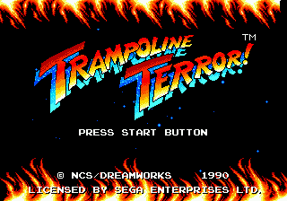 Title screen of Trampoline Terror!