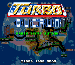 Title screen of Turbo OutRun