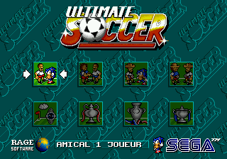 Title screen of Ultimate Soccer
