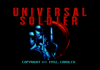 Title screen of Universal Soldier