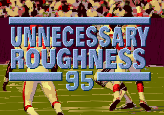 Title screen of Unnecessary Roughness '95